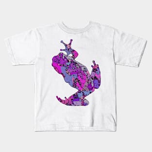 Magenta Tree Frog Climbing Colorful Purple Pink Kids T-Shirt